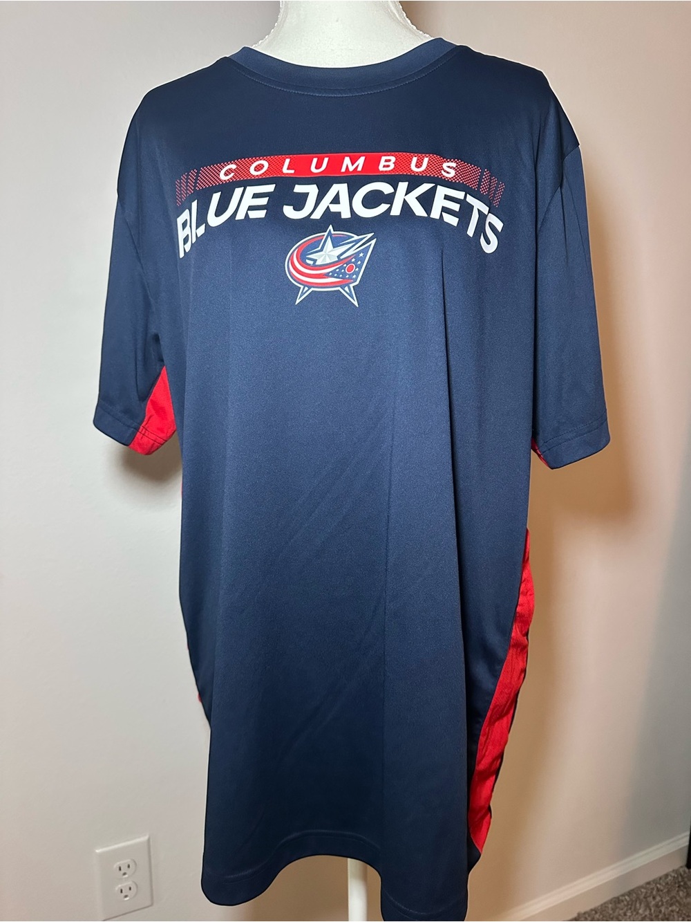 Fanatics Columbus Blue Jackets Navy and Red Short-Sleeve Team Tee